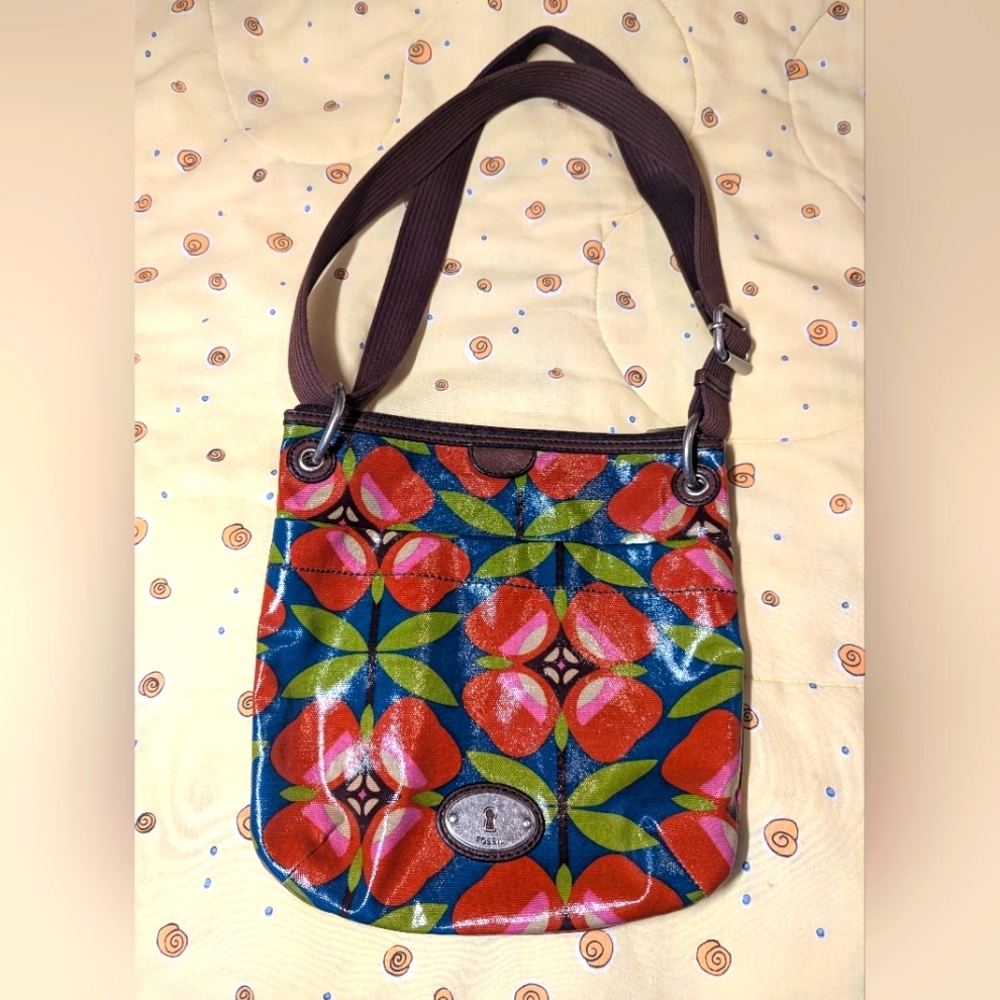 Fossil KeyPer Floral Adjustable Sling Crossbody Bag